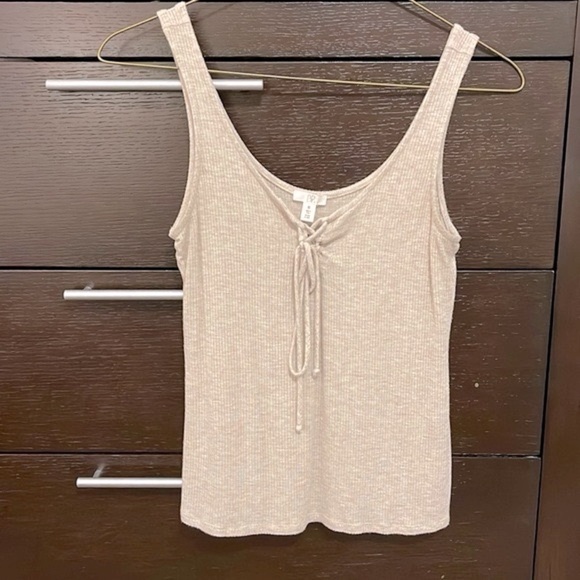 Urban Outfitters BP Tan Lace-Up Tank Top - Picture 4 of 6